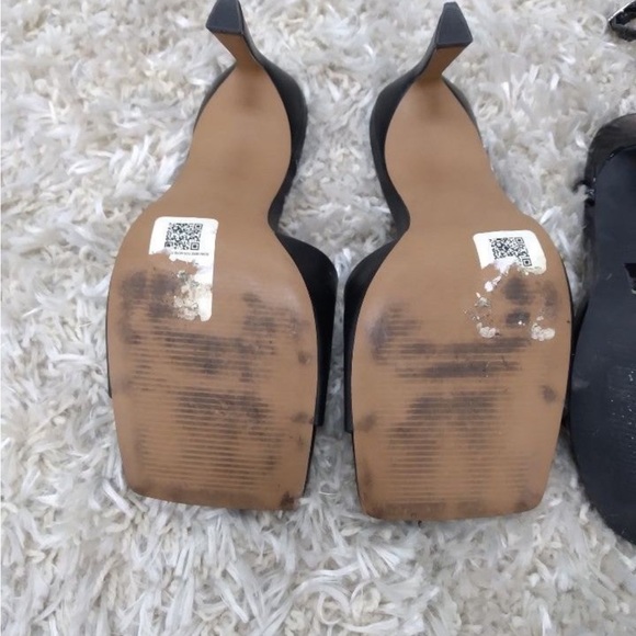 SOLD//ASOS Women’s black square toe black mules; size 5 - Picture 3 of 4